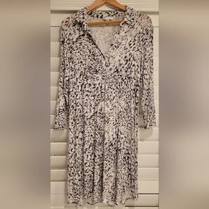 CAbi Monochrome Abstract Long Sleeve Top